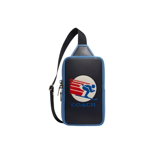 COACH Sullivan Calfskin Sling Bag Shoulder Bag Crossbody Bag Small Size Women's Midnight Blue