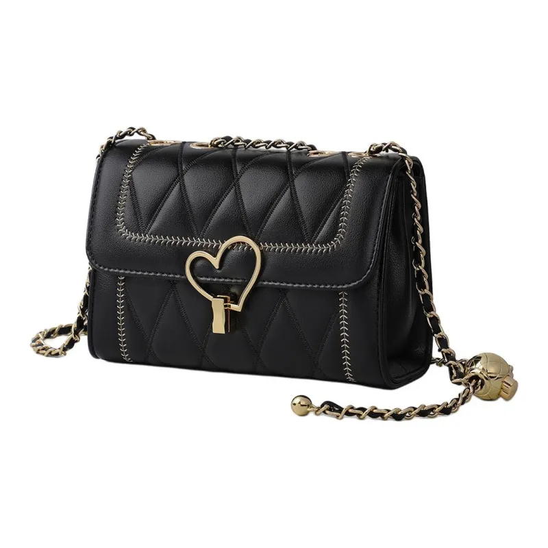 EBLAN Synthetic Leather Shoulder Bag, Crossbody Bag Regular Women's Black-4