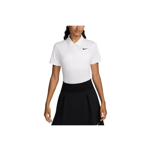 Nike Victory Women's Dri FIT Short Sleeve Striped Golf Polo