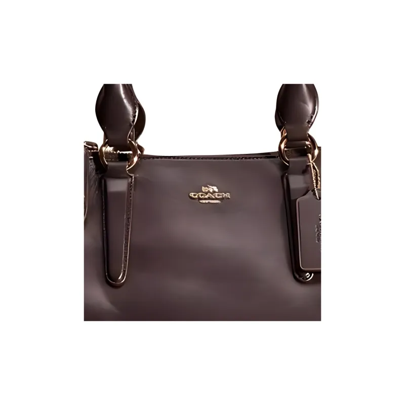 COACH Crosby Smooth Leather Shoulder Bag Crossbody Bag Handbag Large Size Women's Dark Brown-2