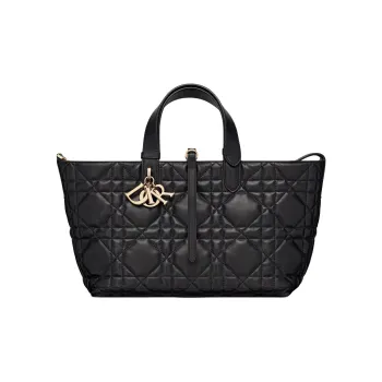 DIOR Toujours Cow Leather Native Bag, One Shoulder Handbag Medium Size Women's Black