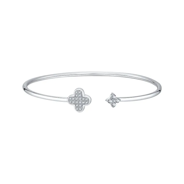 Heart To Heart S925 Silver Bangles Women's-0