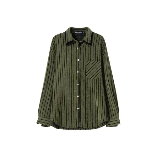 SOON FLOWER Shirt Women's Dragonwell Green