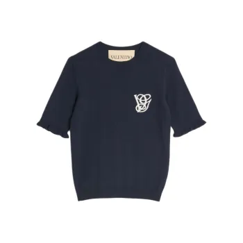 Valentino Embroidered Wool Top
