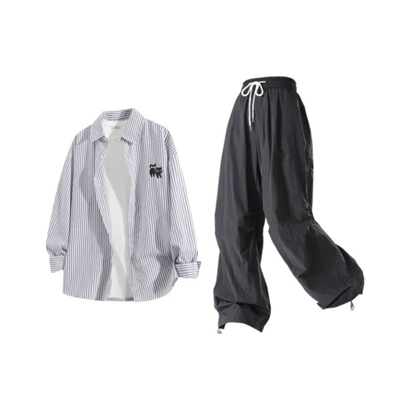 LIVINGTOWN Shirt Matching Set Unisex-4