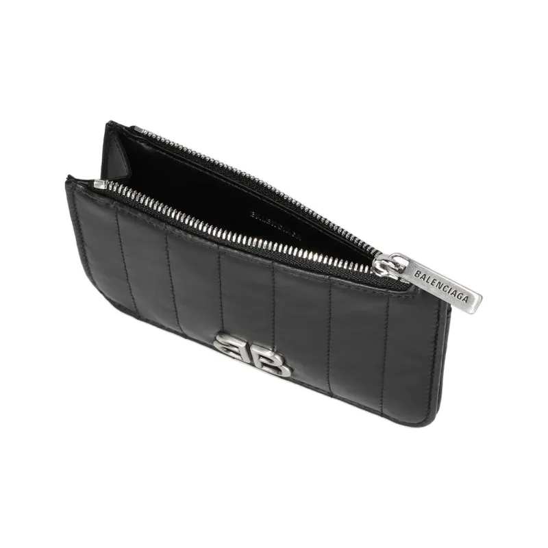 Balenciaga Logo Card Holder Women's Black-3