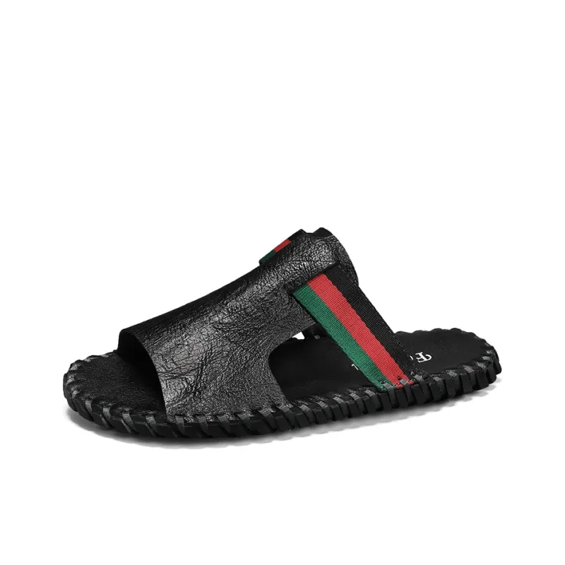 Qiandongmeili Rubber Sole Odor Resistant Slide Slippers Men's-1
