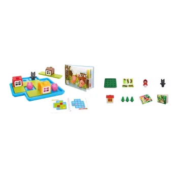 SmartGames 3 Pack Piglet, Red Hat, Fairy Tale Collection Set, Cultivating Spatial Imagination Board Games