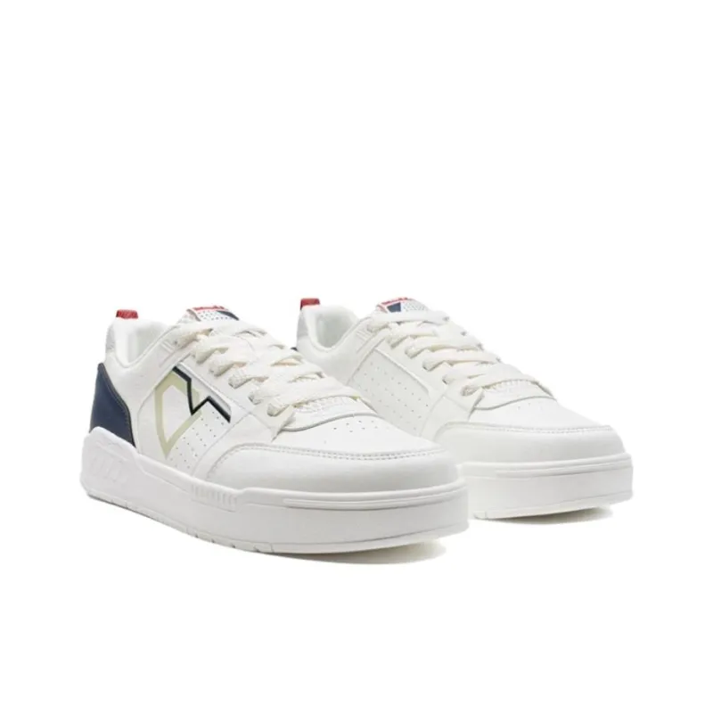 XTEP Innovation Coverage Slip Resistant And Abrasion Resistant Low Top Skateboard Shoes Men's White Blue-2