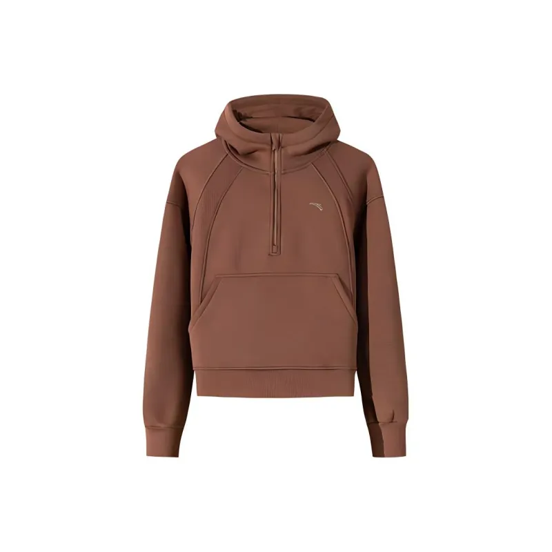 Anta Variety Training Collection Sweatshirt Women's Rich Coffee-0