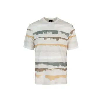 Drip Stripe Printed Crewneck T Shirt