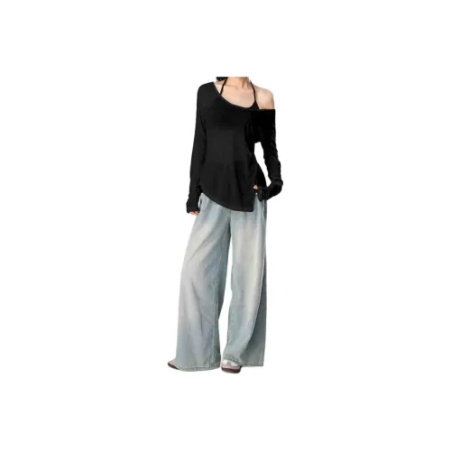 EVPGB Drop Shoulder Sleeve T Shirt Women's