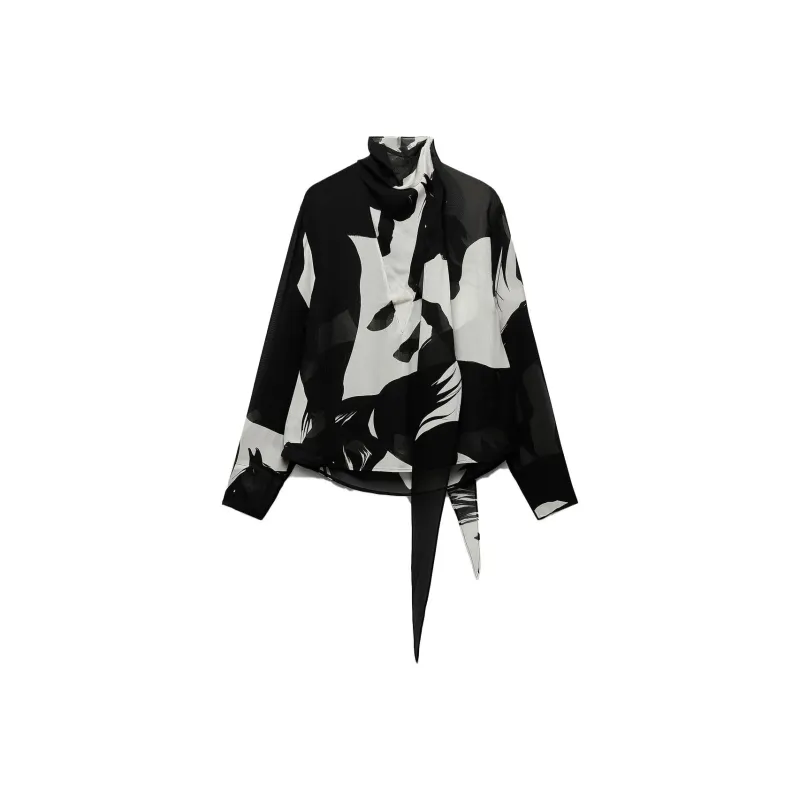ZARA Shirts Women's Black/Nude-0