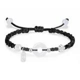 Peach Blossom Peaceful Buckle Bracelet[Black]