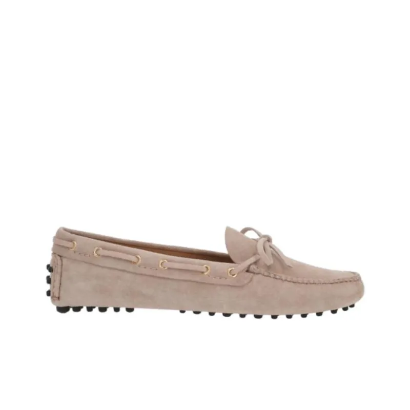 Car Shoe Gommino Loafers Women's Beige-1