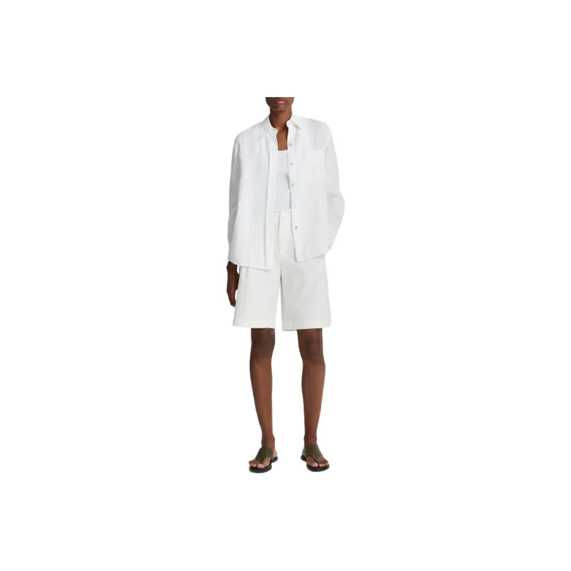VINCE Plain Linen Shirt-1