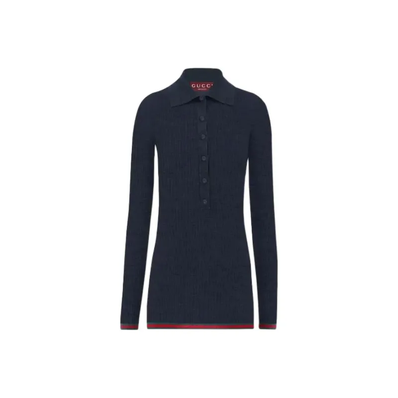 GUCCI SS24 Cashmere Sweater Women's Marine Blue-0
