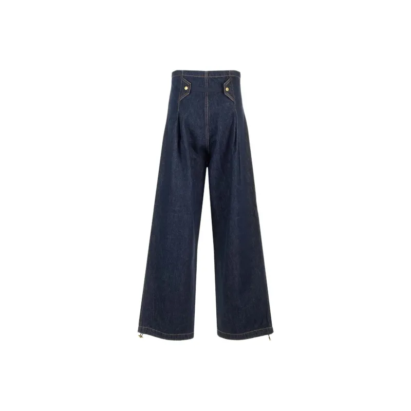 DARKPARK Contrast stitching Cotton Wide leg Jeans-1