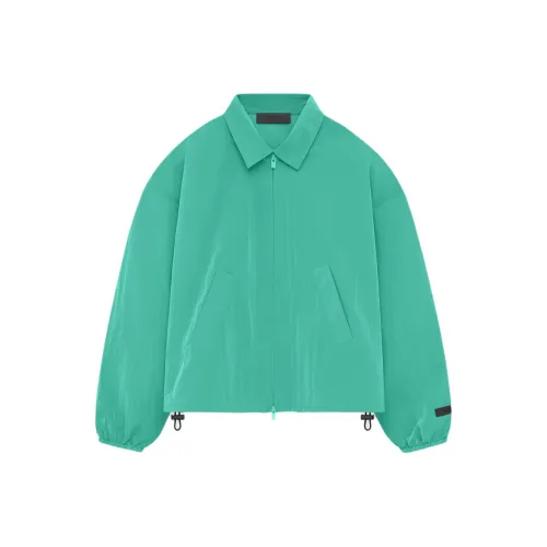 Fear Of God Essentials Military Nylon Hooded Jacket SS24 Drop2 Women'ss Shell Bomber Jackets Coats Women's Mint Leaf