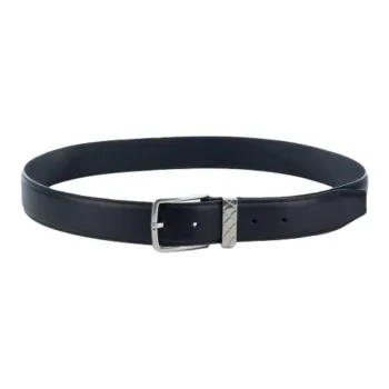 Bottega Veneta Calfskin Leather Belts Men's Black 