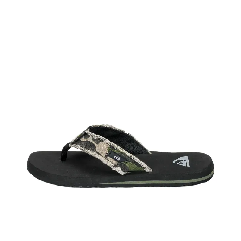 Quiksilver Abrasion Resistant Flip Flops Men's Brown Green-0
