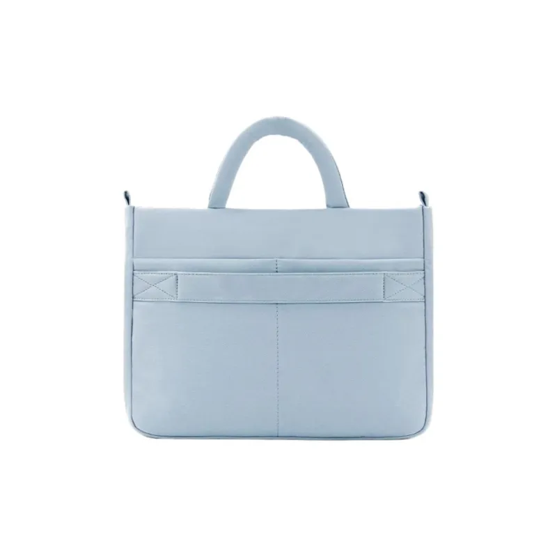 ALOENEY Oxford Laptop Bag Women's Cool Gray/Light Yellow/Colorful Blue-3