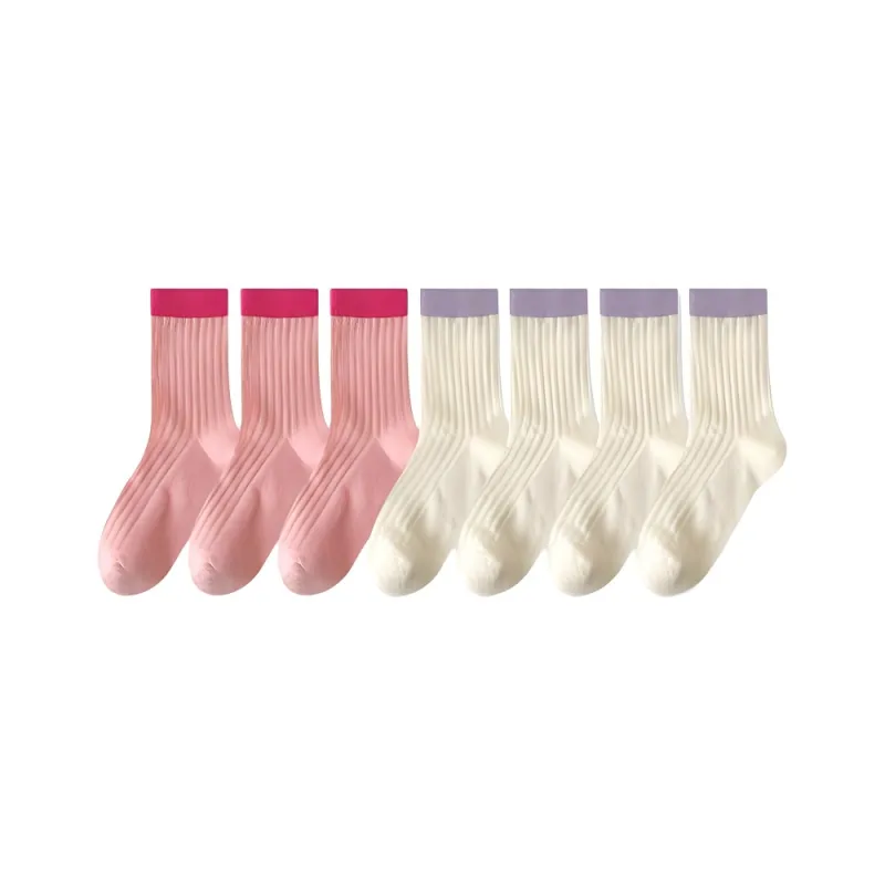H YXIANG Mid Calf Socks Women's Combo Set-22