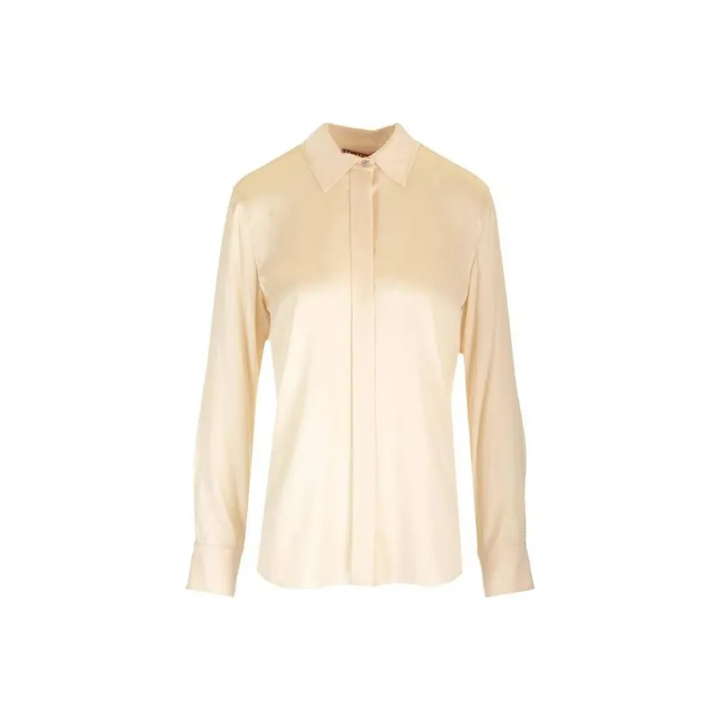 MaxMara Studio Baden Curved Hem Long Sleeved Top-0