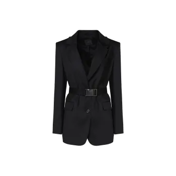 PINKO Single-Breasted Belted Blazer
