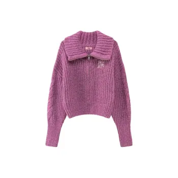 CHUU Knitwear Women's Gray Purple