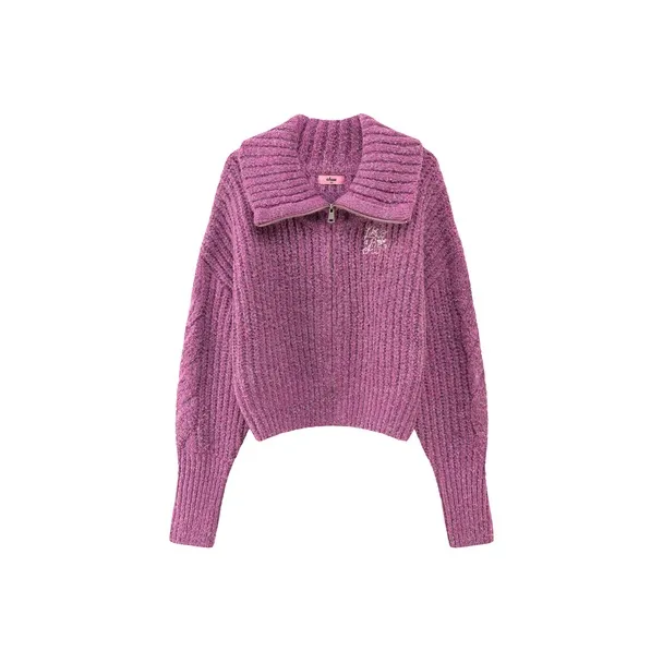 CHUU Knitwear Women's Gray Purple-0