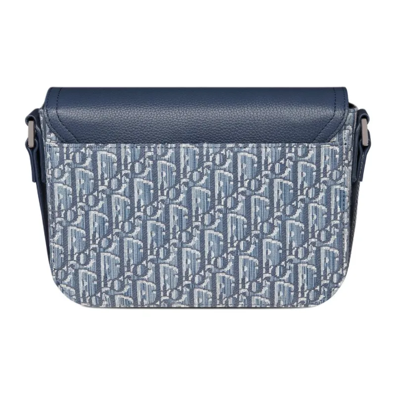 DIOR Cow Leather Saddle Bag, Shoulder Bag Trumpets Women's Blue-2