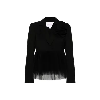 CarolinaHerrera Floral appliqué Single breasted Blazer