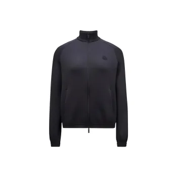 Moncler Piped trim Zip up Jersey Jacket