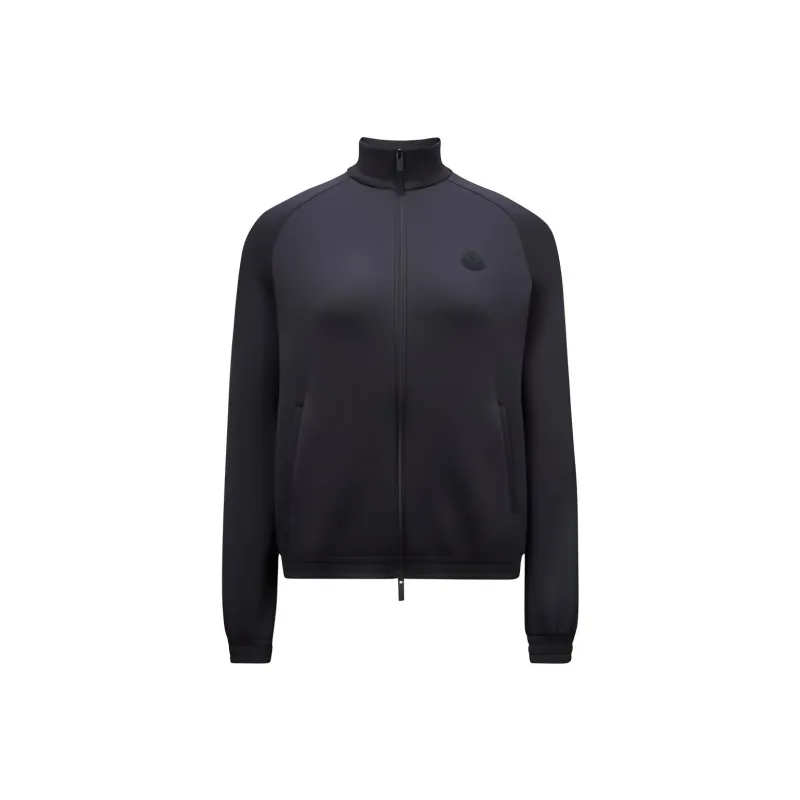 Moncler Piped trim Zip up Jersey Jacket-0
