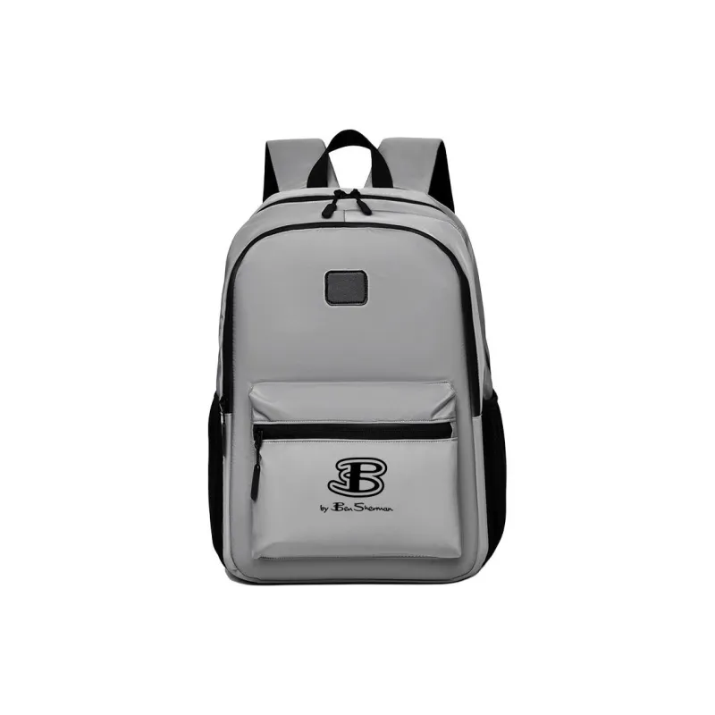 BEN SHERMAN Nylon Backpack Unisex Avocado Green/Gray/Light Gray-6
