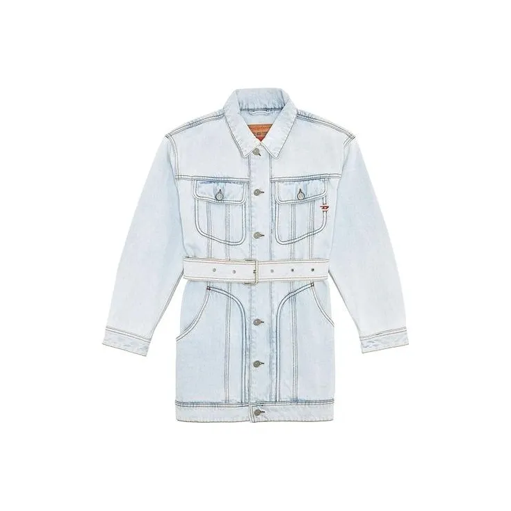 DIESEL De Flaminia Belted Denim Jacket-0
