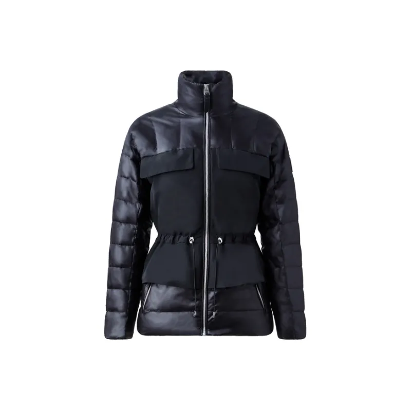 MACKAGE FW22 Solid Color Stand Collar Down Jacket Women's Black-0