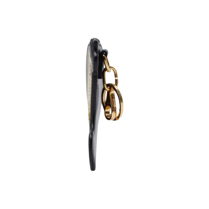 Lanvin Cow Leather Key Pouch Medium Size Unisex Black-2