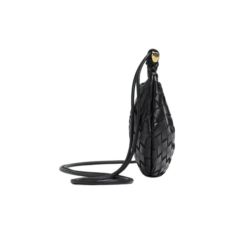 Bottega Veneta SARDINE Lambskin One Shoulder Handbag Women's Black-1