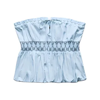 ZARA Strapless Top Women's Sky Blue