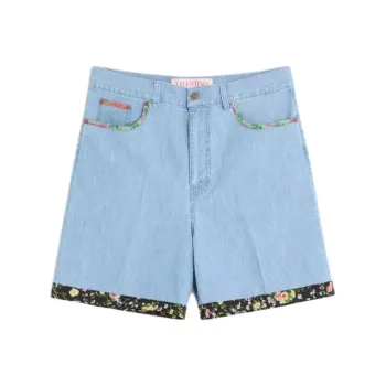 Valentino SS25 Denim Shorts Men's Blue
