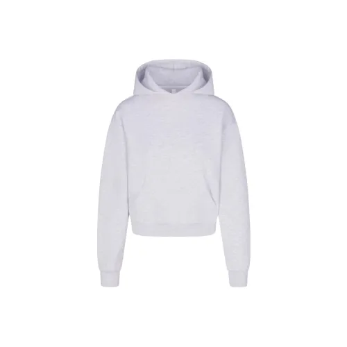 SKIMS COTTON FLEECE CLASSIC HOODIE Sweatshirt Women's Light Heather Grey