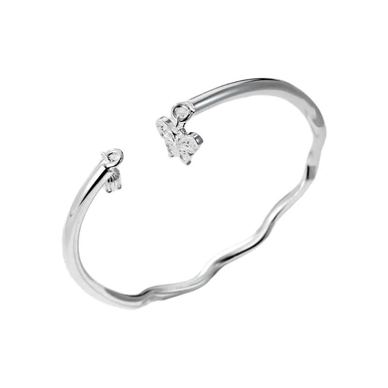 HAOYINFANG 999 Fine Silver Sterling Silver Bracelets Women's-0
