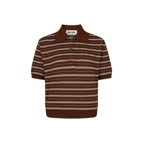 MIU MIU Polo Shirt Women's Brown
