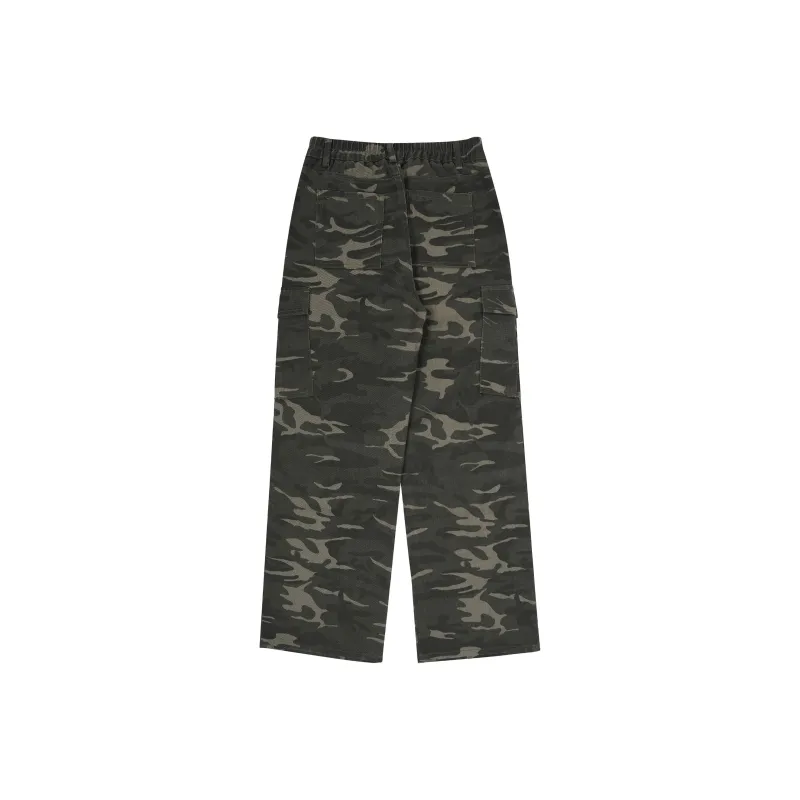 FCB ARCELONA Casual Pants Unisex Large Pocket Camouflage-1