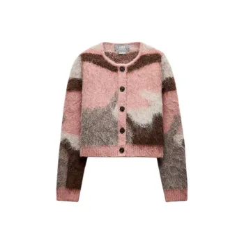 ZARA Jackets Coats Women's Pink/White