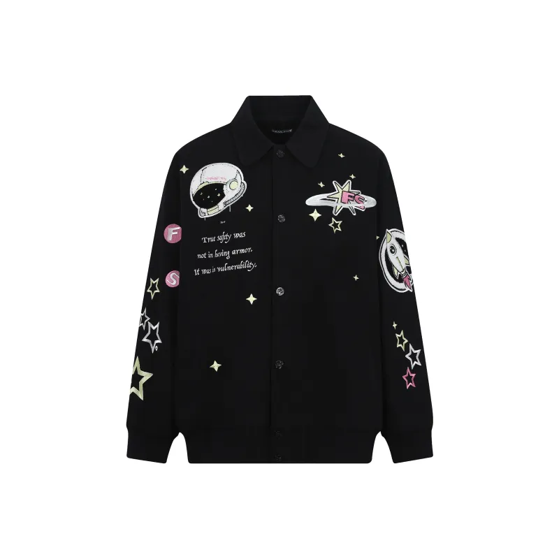 FRAIL STATE Loose Fit Workwear Jacket Unisex Black-0