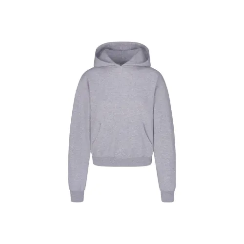 SKIMS COTTON FLEECE CLASSIC HOODIE Sweatshirt Women's Heather Grey/Stone Heather