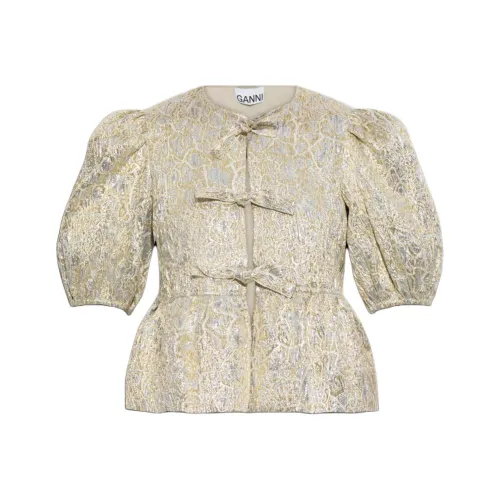 GANNI Self Tie Fastening Blouse